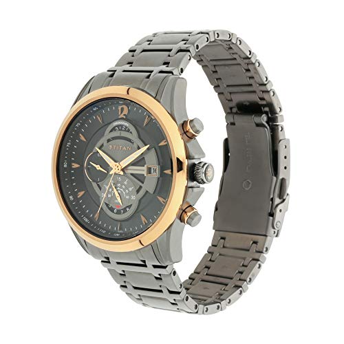 Titan Metal Maritime Analog Grey Dial Men's Watch Nm1830Km01/Nn1830Km01, Band Color-Grey - Image 3