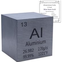 99.99% Pure 1.5" Inch Aluminum Cube - Element Design with Certificate of Authenticity