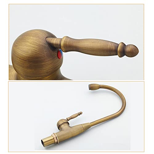 Robinet évier pivotant bronze résistant au calcaire pour camping-car - 4