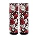 susiyo Whimsical Soft Rose Daisy Print Hiking Socks Boy Girls - Cushioned Crew Socks for Kids Soft, Breathable & Seamless Toe for All-Day Comfort