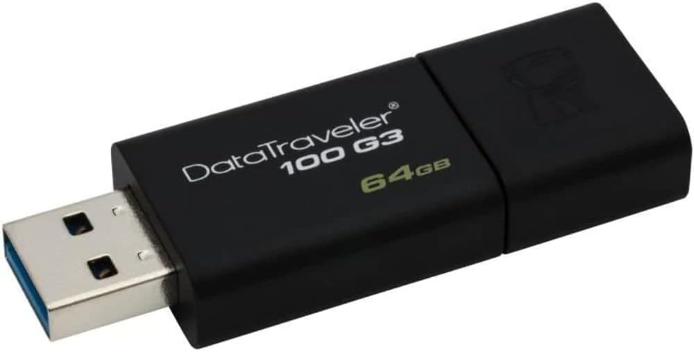 Kingston DT100G3/64GB DataTraveler 100 G3 USB 3.0 Flash Drive, 64 GB, Black
