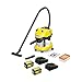 KÄRCHER Akku-Nass-/Trockensauger WD 4-18 S Dual Battery Set, 36-V-Motor, Edelstahlbehälter: 20 l, Blasfunktion, Flachfaltenfilter, Vliesfilterbeutel, Saugschlauch: 2,2 m, Bodendüse, mit Akku