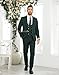 SPTALLFITJSV 3 Piece Mens Fashion Dress Suit Prom Wedding Formal Business Dinner Tuxedo Set Peak Lapel Christmas Suit Men Navy Blue 3XL