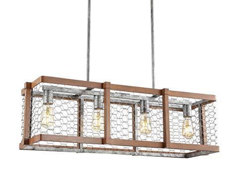 JONATHAN Y JYL7519A Gaines 34.5" Linear 4-Light Adjustable Iron Rustic