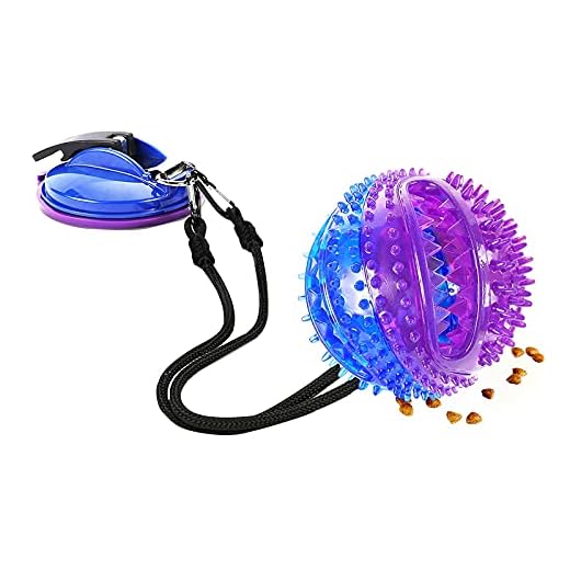 Hundbehandlade Bollar, Leksaker För Husdjur Tandstädning, Giftfri Bit Resistenta Leksaksboll För Små Medelstora Hundar Tand Rengöring Tuggning Träning IQ Träning