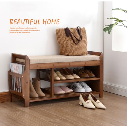 Tabouret en bois massif américain chic et assise souple de 80 cm - 4