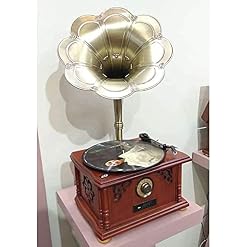 Gramophone, Haut-Parleur rétro Gramophone Bluetooth Tourne-Disque avec Radio FM Turnable Sound Box Haut-Parleur sans Fil… - Les Beatles, Paul McCartney, John Lennon, RIngo Starr, George Harrison Gramophone, Haut-Parleur rétro Gramophone Bluetooth Tourne-Disque avec Radio FM Turnable Sound Box Haut-Parleur sans Fil… – Image 3