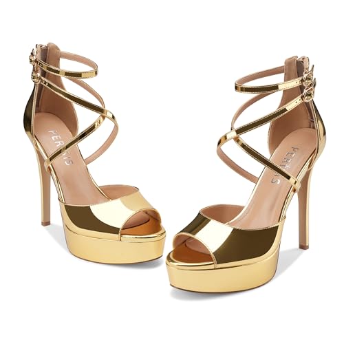 Women's Platform Stiletto High Heels Peep Open Toe Crisscross Stilettos Strappy Sandals Heeled Spring Summer Sandals for Ladies Comfy 5 Inch4