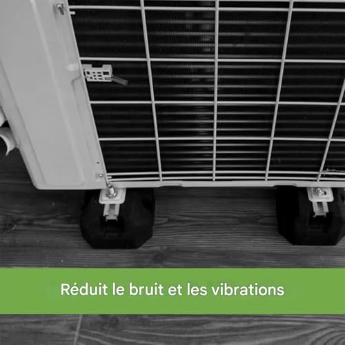 Support antivibratile robuste pour système pompe à chaleur et unité extérieure split
