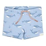 Little Dutch Baby Badehose - Schwimmshorts - Badeshorts - mit Kordelzug - für Jungen - Ocean Splash - blau (Gr. 62/68)