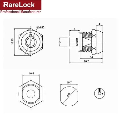 Serrure d'armoire à pousser MMS123 G1 robuste avec mécanisme à pression