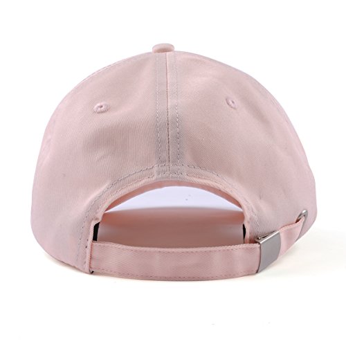 Rose Adjustable Dad Hat Women Cotton Floral Baseball Cap (Light Pink) #TOP2