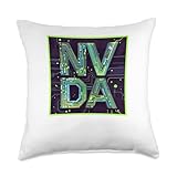 NVDA Tech Logo Throw Pillow