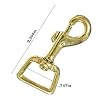 Craft County Brass Trigger Clip Swivel Snap Hooks – Packs of 2 – for Leathercrafts, Dog Leads, and Purses (3/4 Inch (Square)) #2
