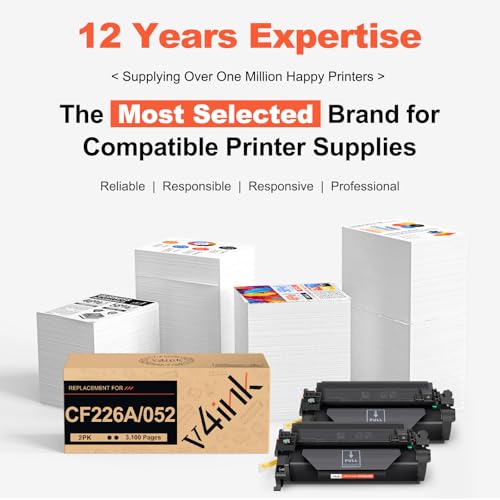 Image of v4ink CF226A Toner Compatible for HP 26A CF226A Toner Cartridge Black 2Pack