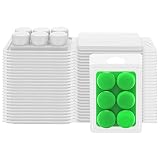 25 Pack Wax Melt Molds, 6 Cavity Clear Empty Plastic Wax Melt Containers, Round