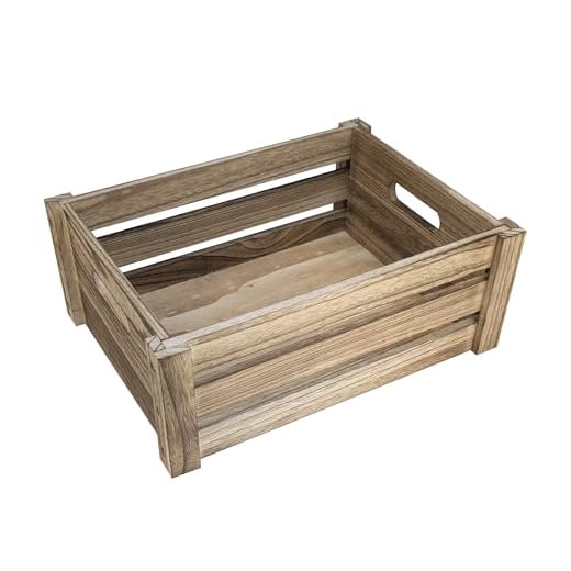 Rustic Wooden Nesting Crate with Handles