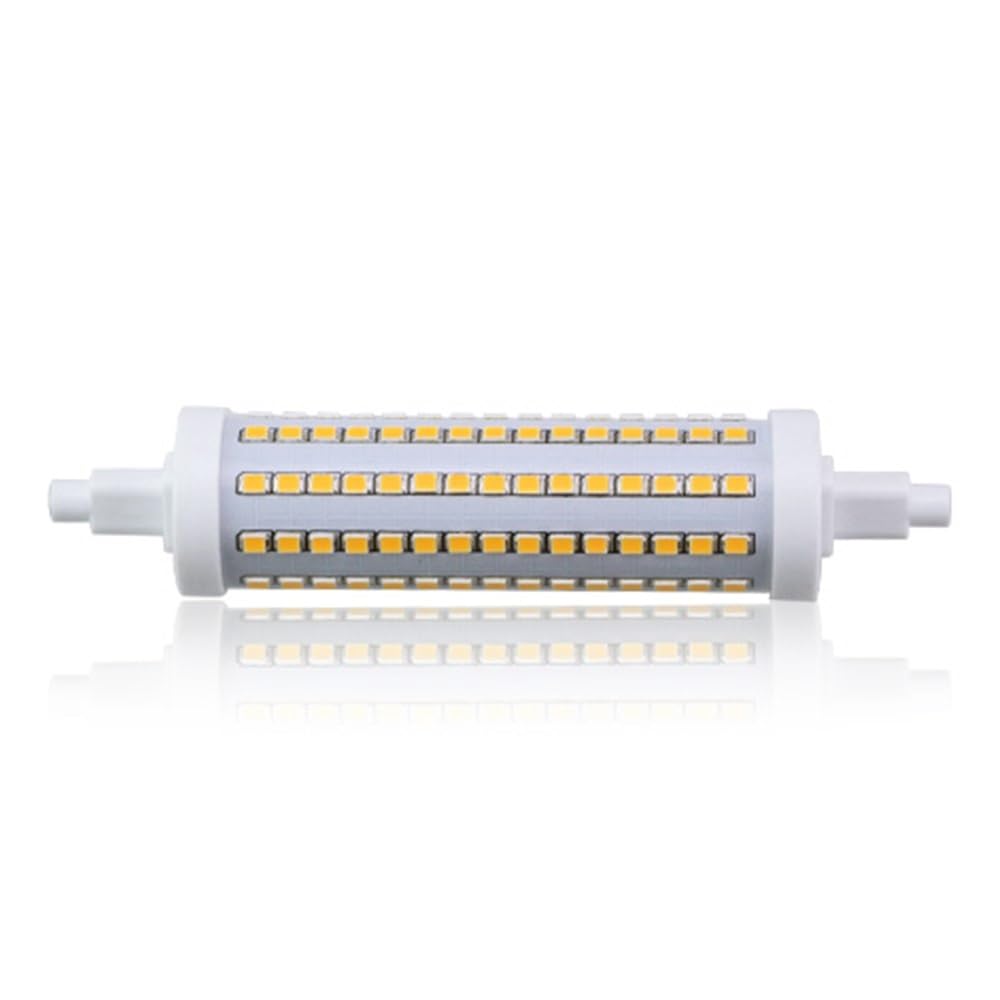 RZL Iluminación, Paquete de 4 bombillas LED tipo maíz, CA 85-265 V, R7S, 4 W, 8 W, 12 W y 15 W, no regulables, 360 grados(Warm White,12W 135LEDS)