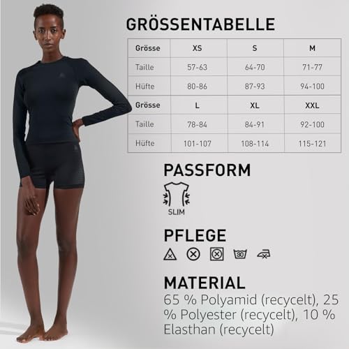 Odlo Funktionsshort Damen Performance Warm Panty | Odlo Graphite Grey Schwarz | Größe S | Thermounterwäsche | Funktionsunterwäsche – Ansicht 6