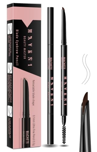 Image of Eyebrow Pencil for Women, Dark Brown Waterproof Brow Pencil, 0.1mm Ultra-Fine Automatic Pencil with Angled Precision Tip & Built-In Spoolie Brush, Long-Lasting Natural Eyebrow Makeup