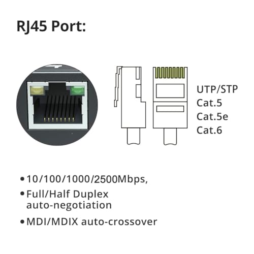 Image of 2.5G /10G Switch (8 x 2.5G RJ45 + 10G SFP+), Unmanaged, Supports 10 /100 /1000 /2500 Base-T