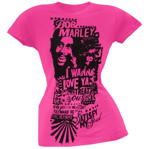Bob Marley - Wanna Love Ya Ladies T-Shirt - X-Large Pink