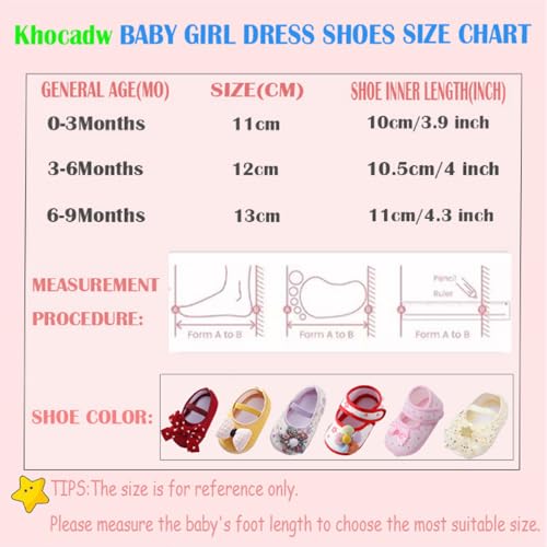 Baby Girl Dress Shoes,Infant Toddler First Walking Mary Jane Flats with Bowknot Non-Slip Soft Sole Wedding Princess 5