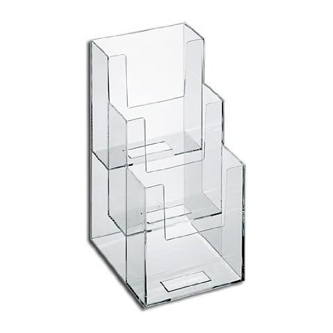 Dazzling Displays 3-Tier 4 x 9 Tri-Fold Brochure Holder Cover