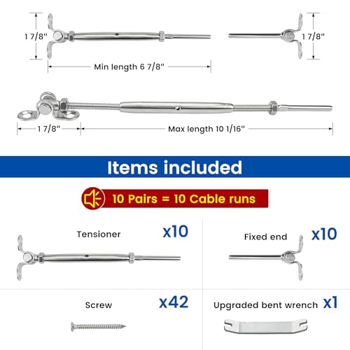 image for Muzata 10 Pairs 1/8