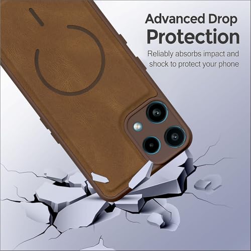 Image of SBMS Back Cover for Nothing Phone 3A Lite | Ultra Slim Soft Rubberised Hard Case | Oil Feel Soft Leather Back | Mag-Safe Design (Mag-Safe Not Support) | Camera Protection Case For Noth 3A Lite (Brown)