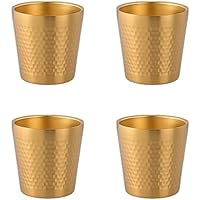 YULIAO 4 Piezas Vasos de Cerveza de Metal, Taza Acero