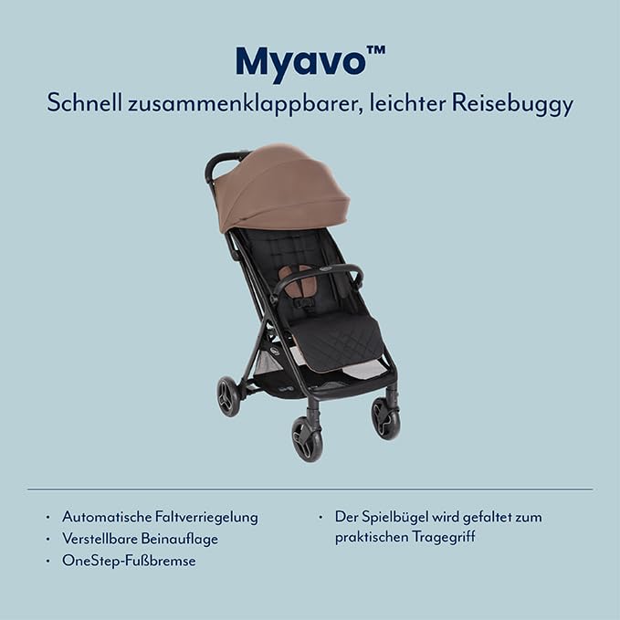 Graco Myavo™ Reisebuggy, ab Geburt bis ca. 4 Jahre, braun, Fossil – Ansicht 2