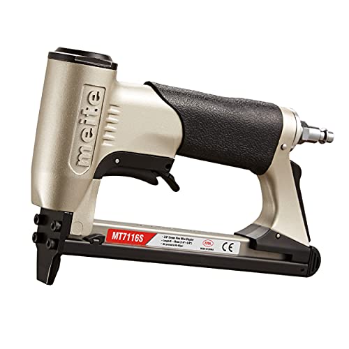 meite MT7116S Air Staple Gun with Safety Switch, Pneumatic Upholstery Stapler