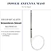 Anina Power Antenna Mast for 1996-2005 Toyota 4 Runner Hilux Prado Stainless Steel Mast for 86337 35111 A, 86337-35111-A, 86337-35111A, 8633735111A