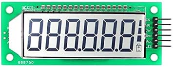 Taidacent 2PCS HT1621 Segment LCD Display 6 Digit 7 Segment LCD Module 2.4 Inch White Green Blue Backlight Module Optional (Blue Backlight)