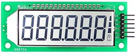 Taidacent 2PCS HT1621 Segment LCD Display 6 Digit 7 Segment LCD Module 2.4 Inch White Green Blue Backlight Module Optional (Blue Backlight)