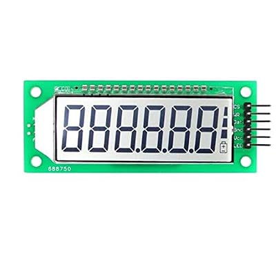 Taidacent 2PCS HT1621 Segment LCD Display 6 Digit 7 Segment LCD Module 2.4 Inch White Green Blue Backlight Module Optional (Blue Backlight)