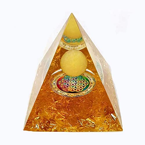 QTMY Orgone Pyramid Life Tree Energy Generator Natural Lapis Lazuli Quartz Positive Orgonite Crystal Reiki Healing Meditation Yoga Spiritual Balance Crystals Stones Home Decor,105