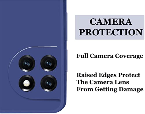 Image of A rtistque Liquid Silicone Back Cover Case for Oneplus 11R 5G Matte Shockproof TPU Soft Flexible with Camera Protection - Blue