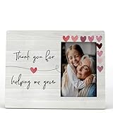 FONDCANYON Thank You for Helping Me Grow Picture Photo Frame,Teachers Tutors Parents Appreciation Gifts Picture Frame,Thank You Gifts for Teachers Mentor Parents Coworkers (4x6 Inch Photo)