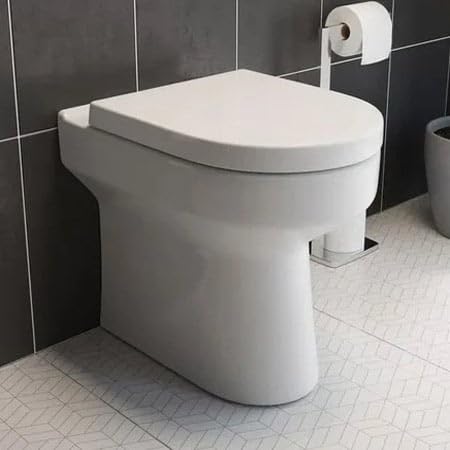 Affineยฎ Tivoli D Shape Toilet Seat Top Fix Quick Release Soft Close Hinges Bathroom Cloakroom Modern, White Gloss