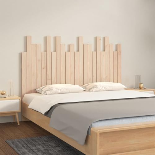 Genérico Cabecero de Cama de Pared Madera Maciza de Pino 140x3x80 cm Mobiliario,Camas y Accesorios,Cabeceros y pies de Cama Marrón 8,92kg