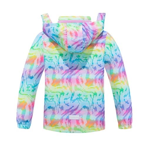 MGEOY Boys Girls Rain Jacket Lightweight Waterproof Hooded Fleece Lined Raincoat Windbreakers for Kids2