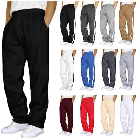 Generic Sweat Pants for Mens Wide Leg Joggers Pants Heavyweight F...