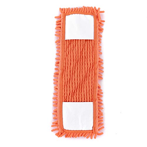 RWEQUTES Home Cleaning Pad Mop Head Replacement Chenille Refill Household Dust Suitable For The Floor(5PCS Orange)