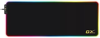 Genius GX-P800S RGB Mouse Pad, Customizable Lighting, Non-Slip Base, Smooth Surface, Precision Tracking - Black