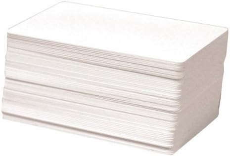 100 CR80 30Mil White Blank PVC Plastic Cards for Photo ID card PrintersDataCard, Zebra, Fargo, Evolis, Magicard, NB