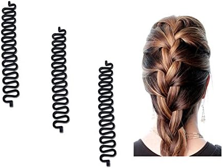 Homeoculture Fashion French Hair Styling Clip Stick Bun Maker Braid Tool Hair Accessories Twist Plait Hair Pack of 3