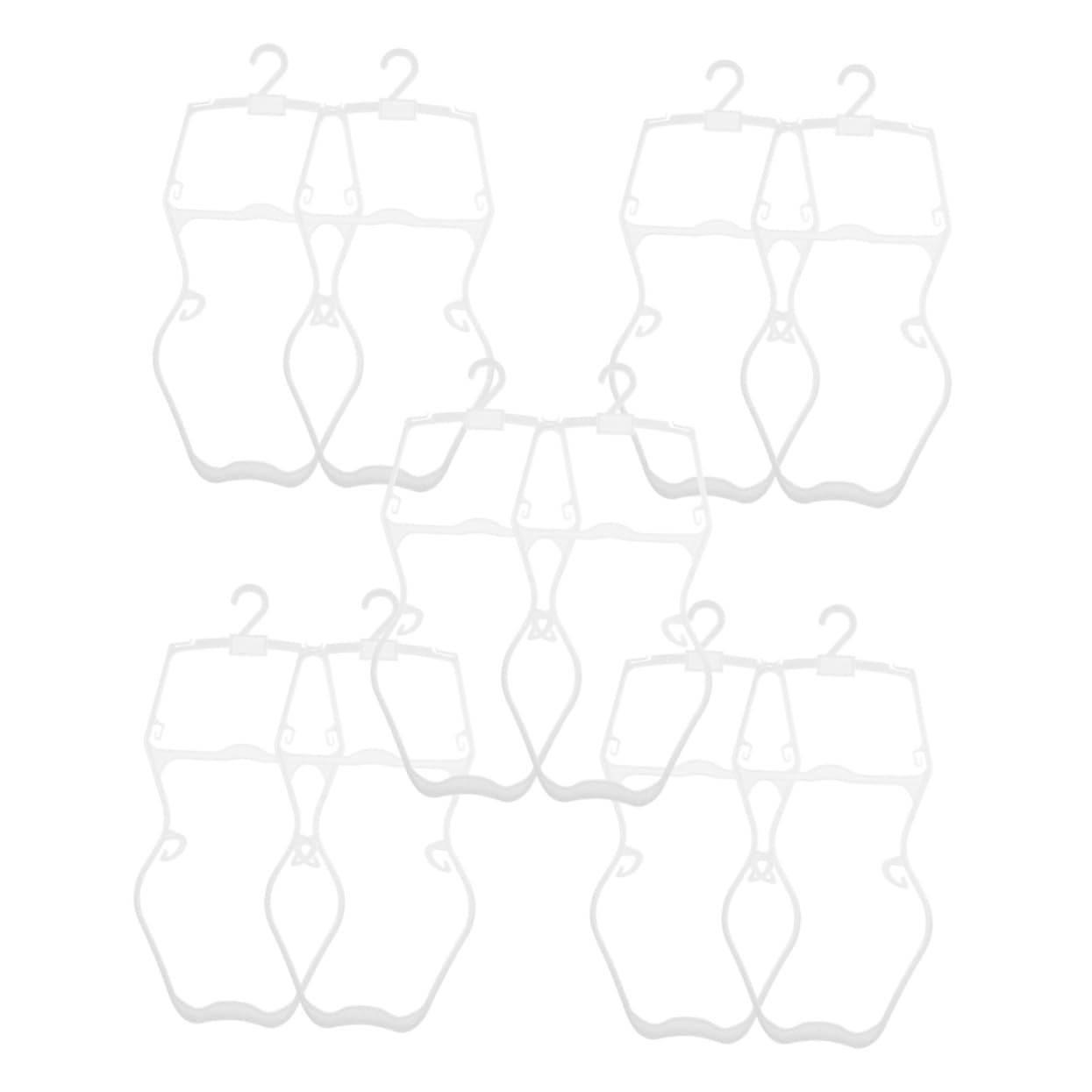 Perchas de Plástico para Niños 10 Piezas Color Marfil para Ropa de Baño