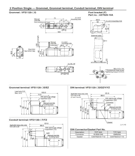 VFS4110 electrovanne 5 ports à commutation rapide et stable